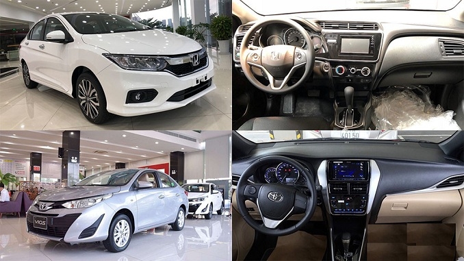 nội thất Toyota Vios 2020 và Honda City 2020